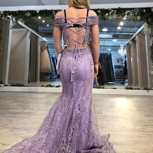 Rachel Allen Two piece light purple prom dress NWT